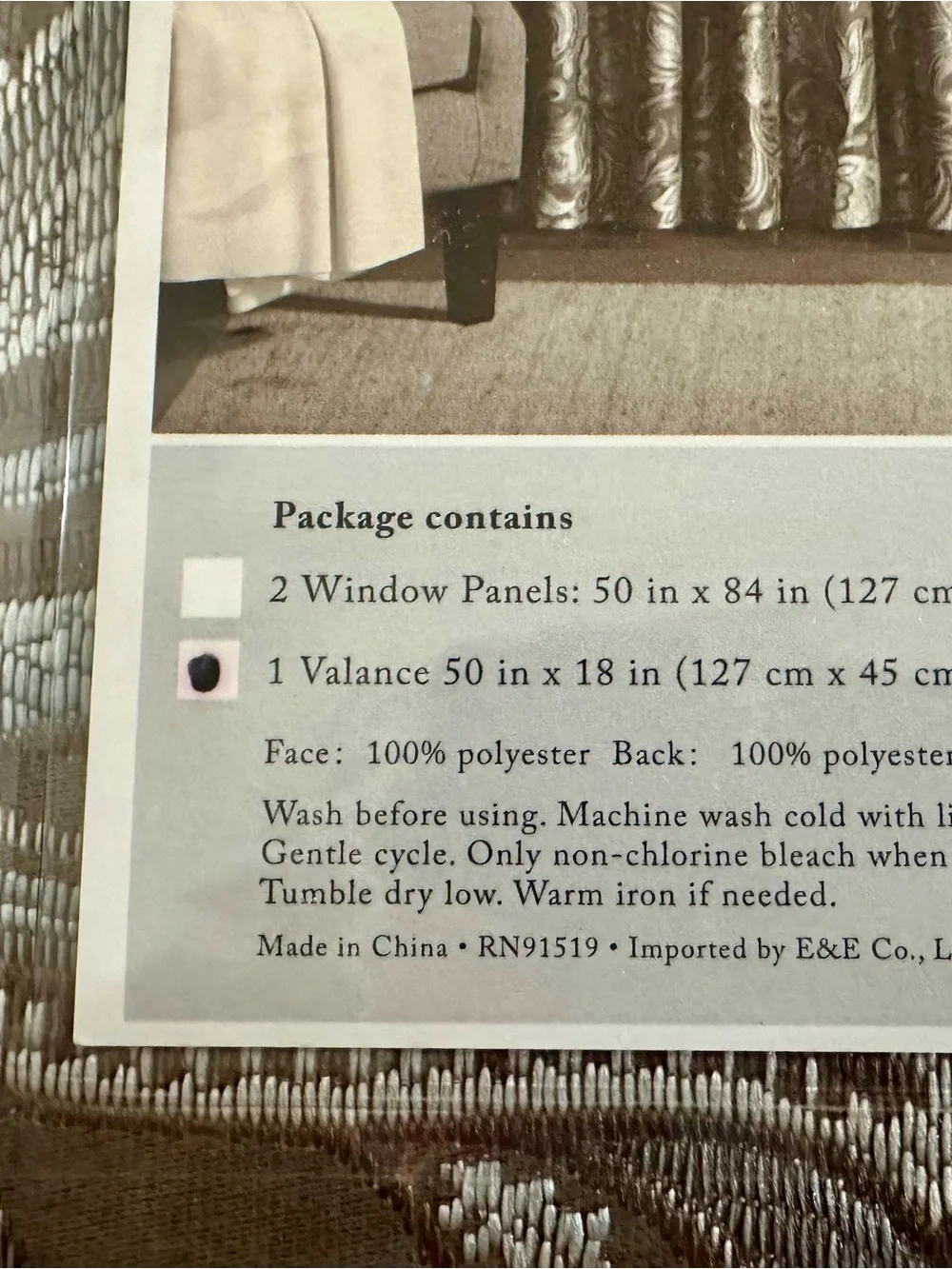 🤎🩵Madison Park Elsa Paisley Window Valances Set of (2) 50” x 18”